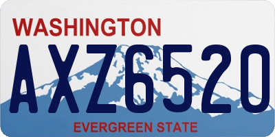 WA license plate AXZ6520
