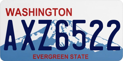 WA license plate AXZ6522