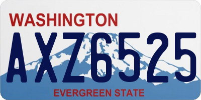 WA license plate AXZ6525
