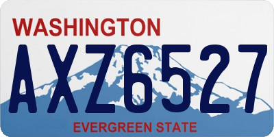 WA license plate AXZ6527