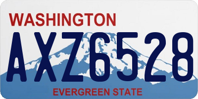 WA license plate AXZ6528
