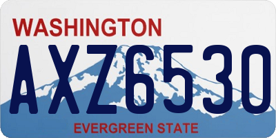 WA license plate AXZ6530