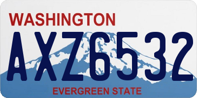 WA license plate AXZ6532