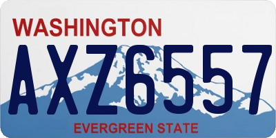 WA license plate AXZ6557