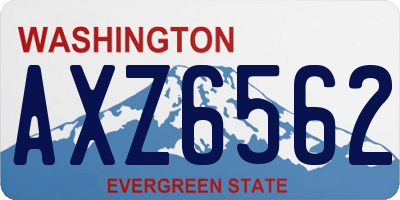 WA license plate AXZ6562