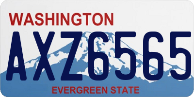 WA license plate AXZ6565