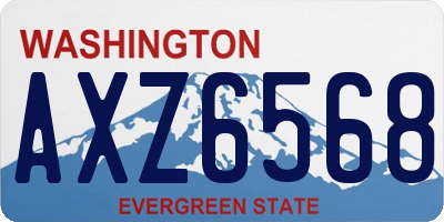 WA license plate AXZ6568
