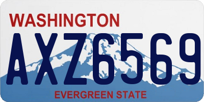 WA license plate AXZ6569