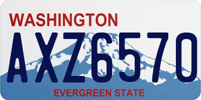 WA license plate AXZ6570