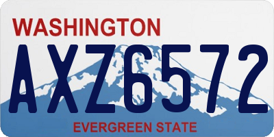 WA license plate AXZ6572