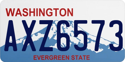 WA license plate AXZ6573