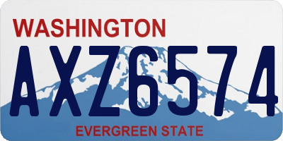 WA license plate AXZ6574