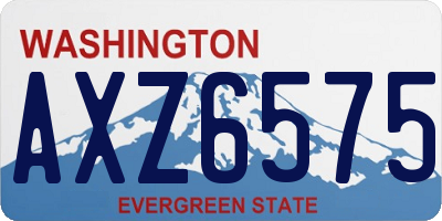 WA license plate AXZ6575
