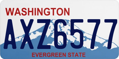 WA license plate AXZ6577