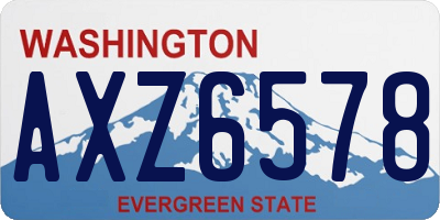 WA license plate AXZ6578