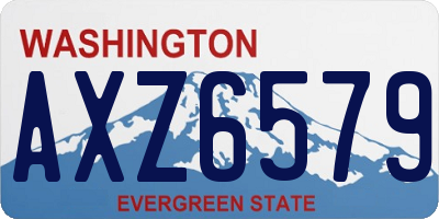 WA license plate AXZ6579