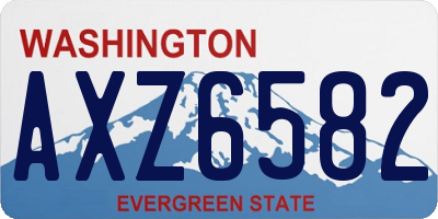 WA license plate AXZ6582