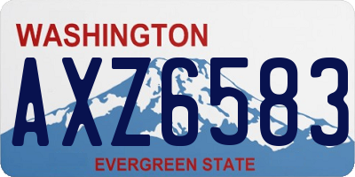 WA license plate AXZ6583