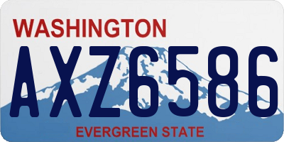 WA license plate AXZ6586