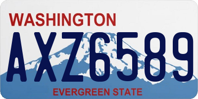WA license plate AXZ6589