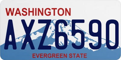 WA license plate AXZ6590
