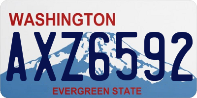 WA license plate AXZ6592