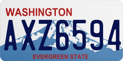 WA license plate AXZ6594