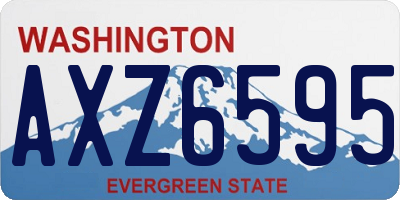 WA license plate AXZ6595