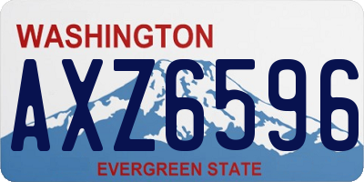 WA license plate AXZ6596