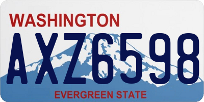 WA license plate AXZ6598