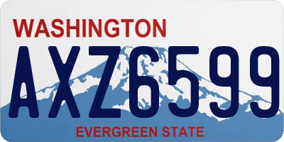 WA license plate AXZ6599