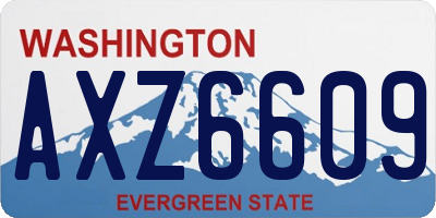 WA license plate AXZ6609