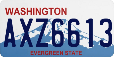 WA license plate AXZ6613