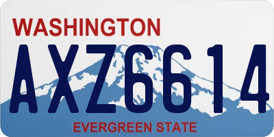 WA license plate AXZ6614