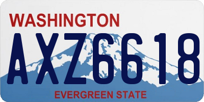 WA license plate AXZ6618