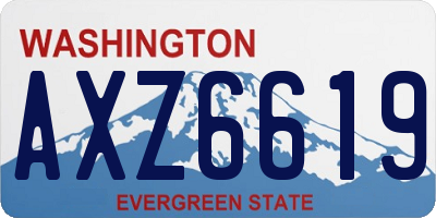 WA license plate AXZ6619