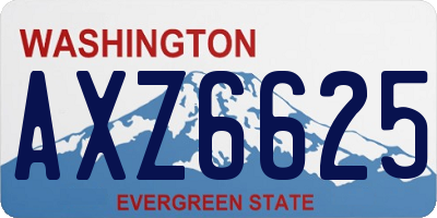 WA license plate AXZ6625