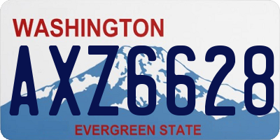 WA license plate AXZ6628