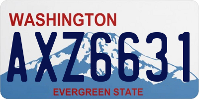 WA license plate AXZ6631
