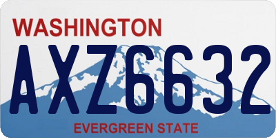 WA license plate AXZ6632