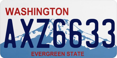 WA license plate AXZ6633