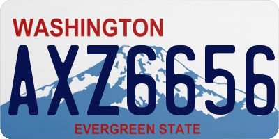 WA license plate AXZ6656