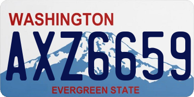 WA license plate AXZ6659