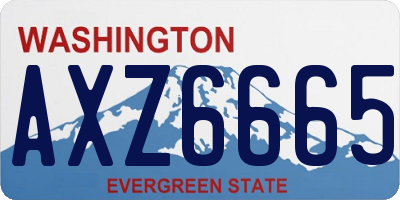 WA license plate AXZ6665
