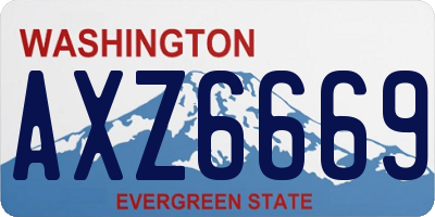 WA license plate AXZ6669