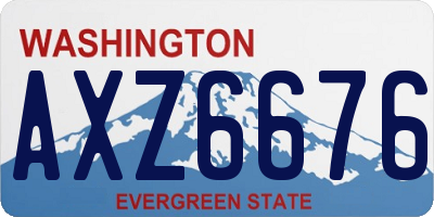 WA license plate AXZ6676