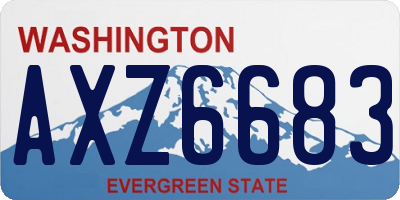 WA license plate AXZ6683
