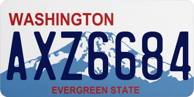 WA license plate AXZ6684