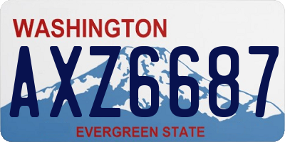 WA license plate AXZ6687