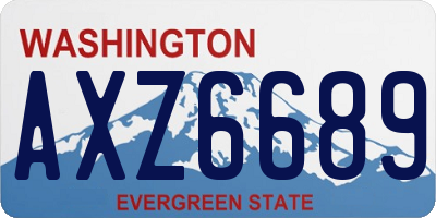 WA license plate AXZ6689